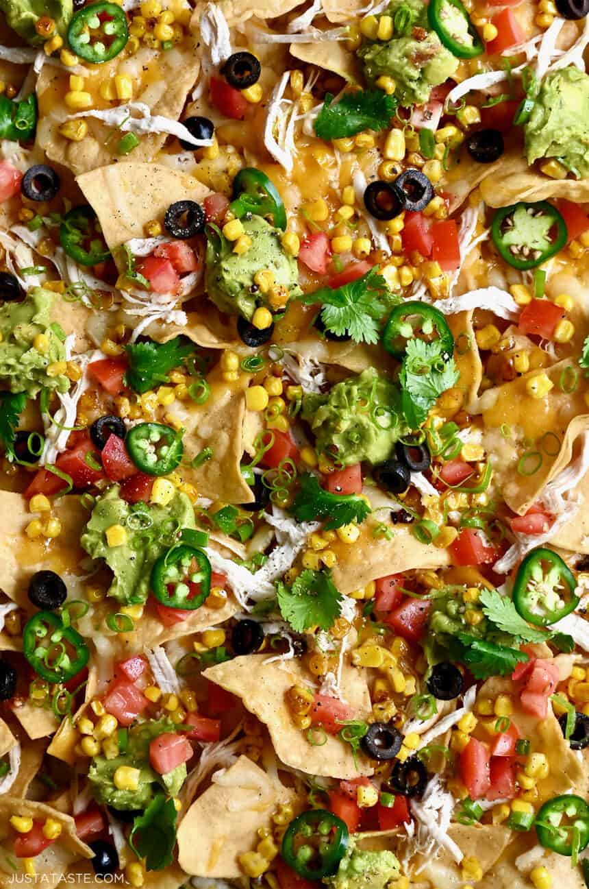 Sheet Pan Nachos with Chicken