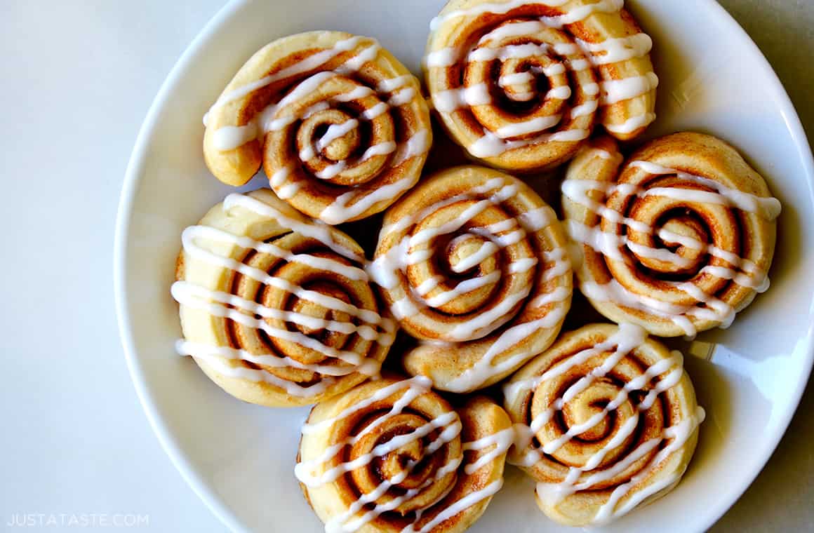 Pizza Dough Cinnamon Rolls - Just a Taste