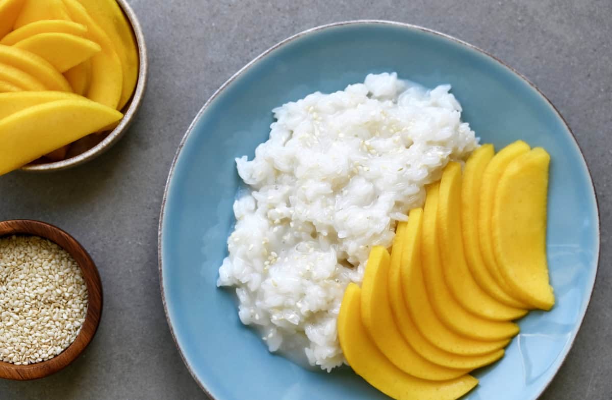 Thai Coconut Sticky Rice With Mango