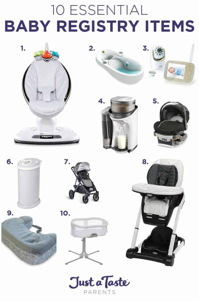 10 Essential Baby Registry Items - Just a Taste