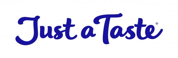 The Just a Taste logo in purple color