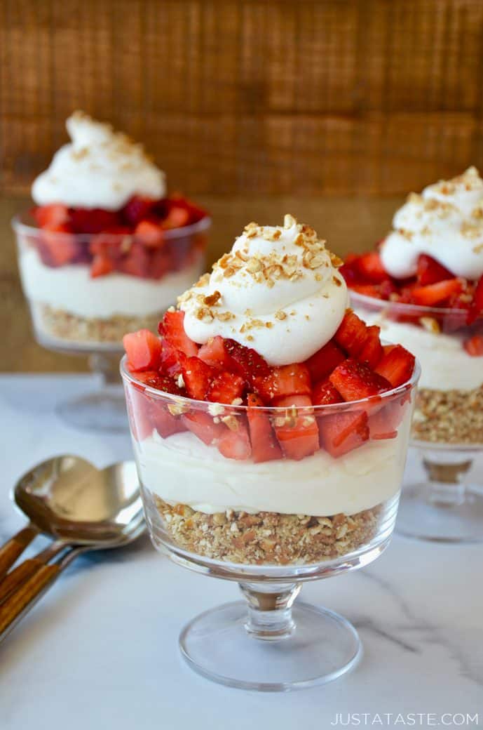 Strawberry Pretzel Dessert Cups - Just A Taste