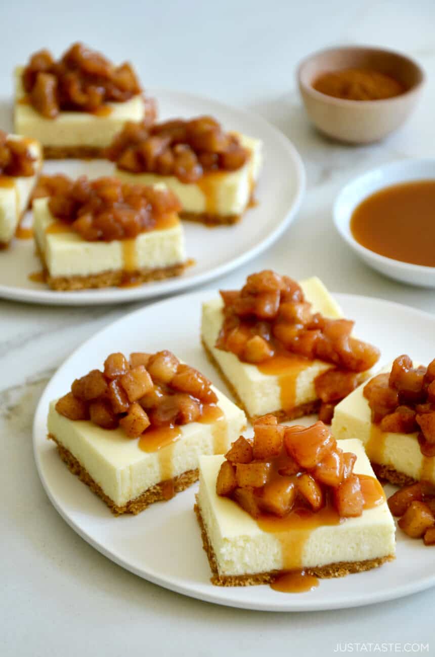 Easy Caramel Apple Cheesecake Bars Just A Taste 9824