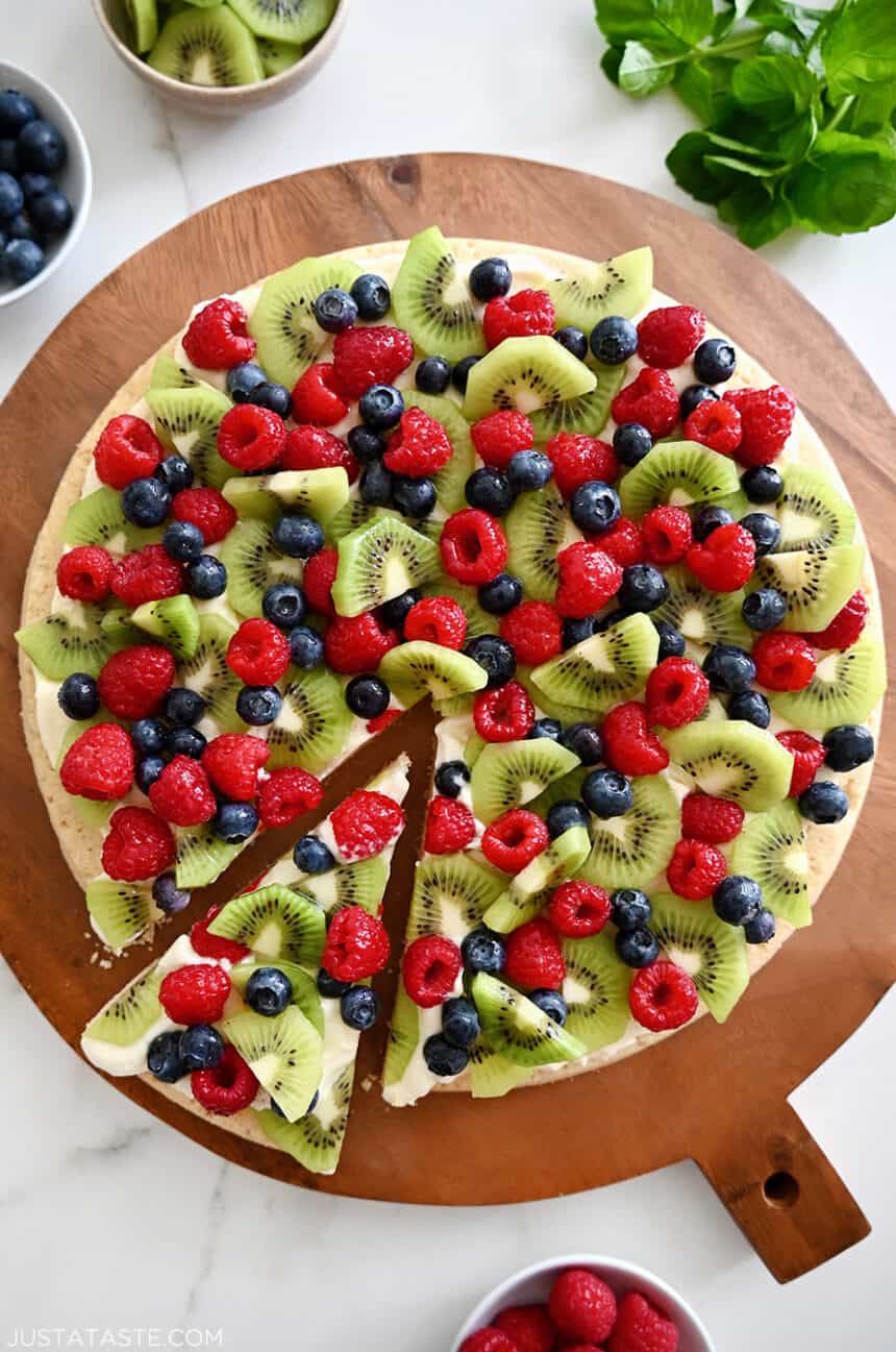 Sugar Cookie Fruit Pizza - Just a Taste