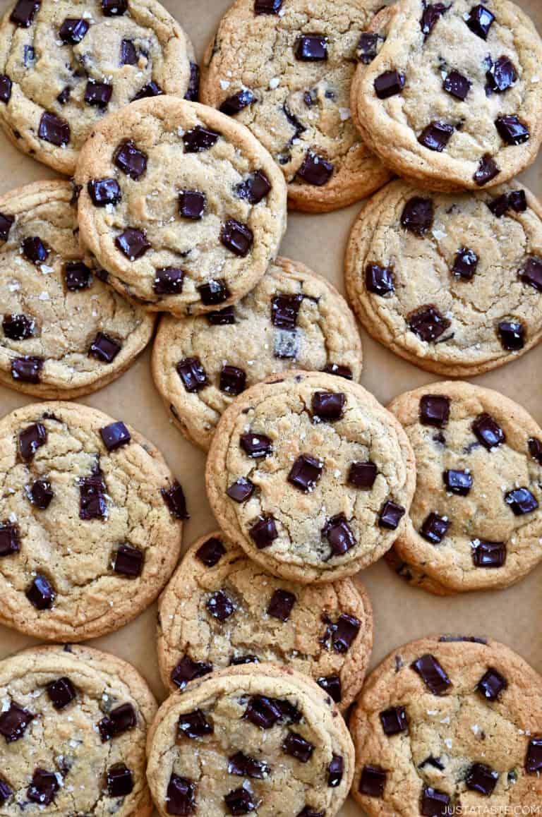 Salted Dark Chocolate Chunk Cookies